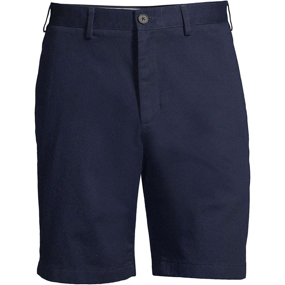 Lands' End Comfort Waist Size 40 Traditional Fit 9" NoIron Chino Shorts Navy